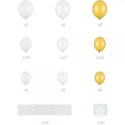 Ballonbue Hjerte i hvid-guld
