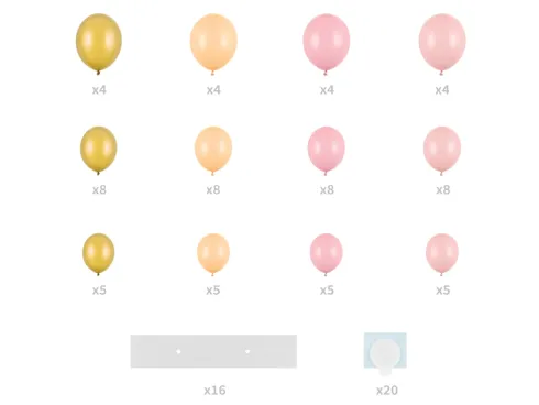 Ballonbue Hjerte i rosa-guld