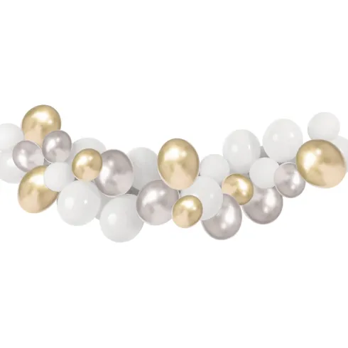 Ballonbue Hvid-Guld-Sølv
