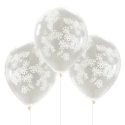 Balloner - transparente med snefnug