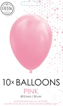 Ballon Lyserød, 10 stk