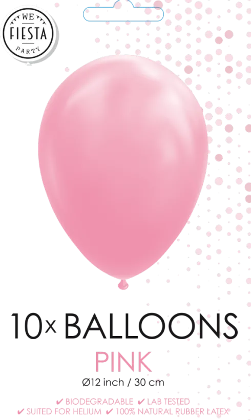 Ballon Lyserød, 10 stk