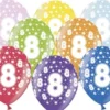 Ballon Metallic ø 30 cm med 8 tal, 6 stk