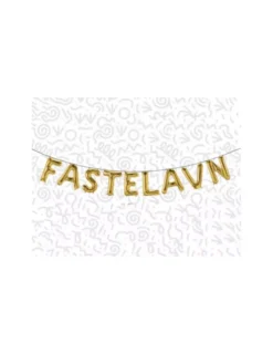 Ballonsæt, Guld "FASTELAVN" 40 cm
