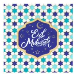 Blå Eid Mubarak servietter