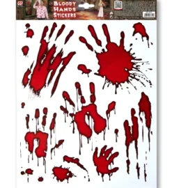 Blodige håndaftryk stickers