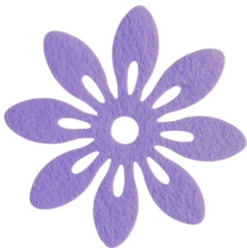 Blomster i filt 12cm i diameter