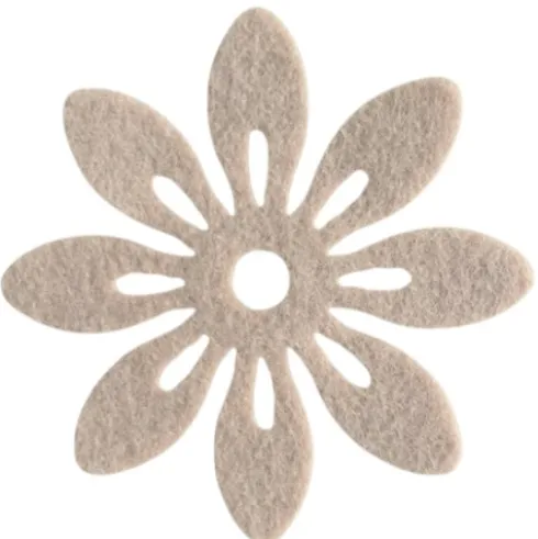 Blomster i filt 12cm i diameter