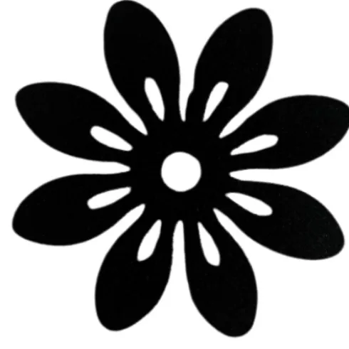 Blomster i filt 12cm i diameter
