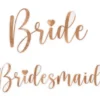Bride/bridesmaid glas stickers