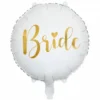 Bride folieballon i hvid