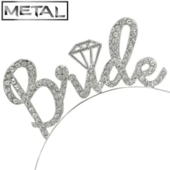 Bride hårbøjle i metal med simili