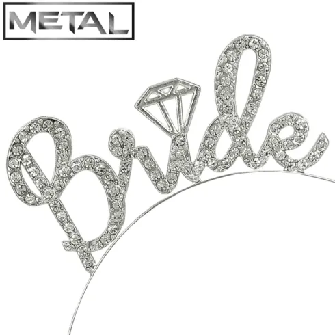 Bride hårbøjle i metal med simili
