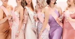 Bride to be skærf med blomster