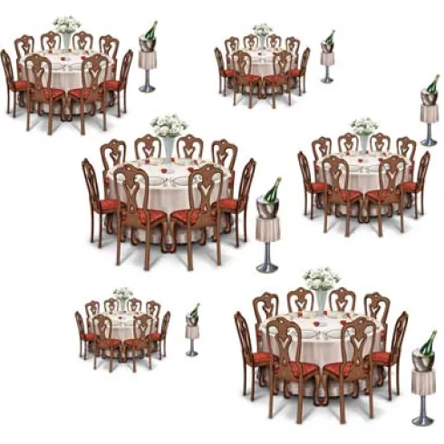 Champagnekøler og elegante borde