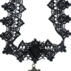 Choker halsblonde med sort sten