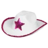 Cowboy hat hvid med pailletstjerne