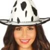 Cowboyhat - Velour med ko-print