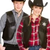 Cowboy vest i Sort