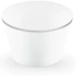 Cupcake wrapper i hvid med sølvkant