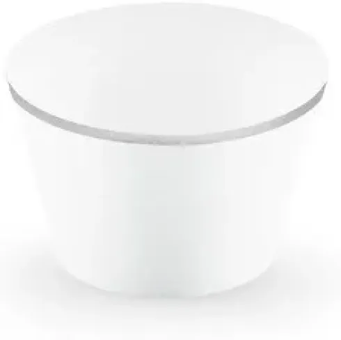 Cupcake wrapper i hvid med sølvkant