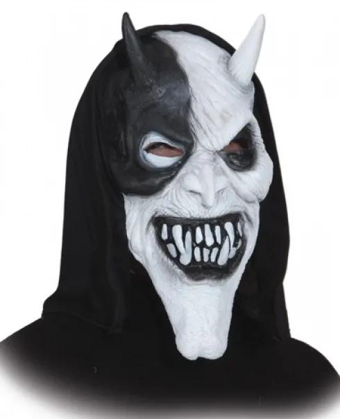 Dæmon maske sort/hvid