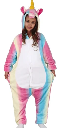 Enhjørning jumpsuit til børn RAINBOW