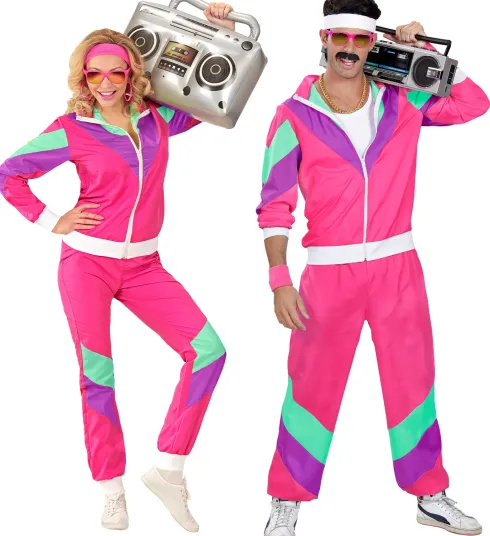 80'er Joggingdragt Pink