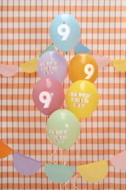 Fødselsdagsballoner i pastel - 9