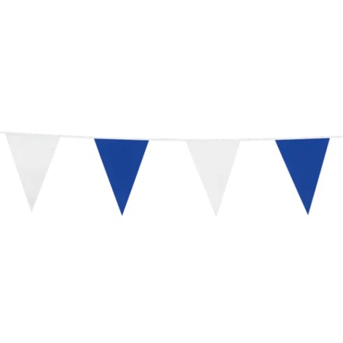 Flagbanner Blå-Hvid