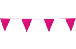 Flagbanner med 12 flag i Glitter-pink
