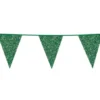 Flagbanner med Grøn glitterflag
