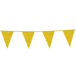 Flagbanner med Guld glitterflag 6m