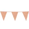 Flagbanner med Rosegold glitterflag