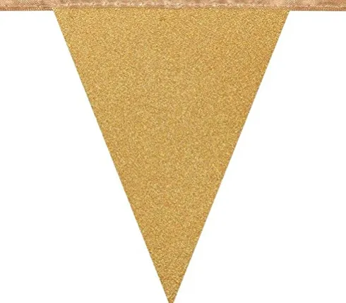 Flagbanner 6 m. Guldglitter