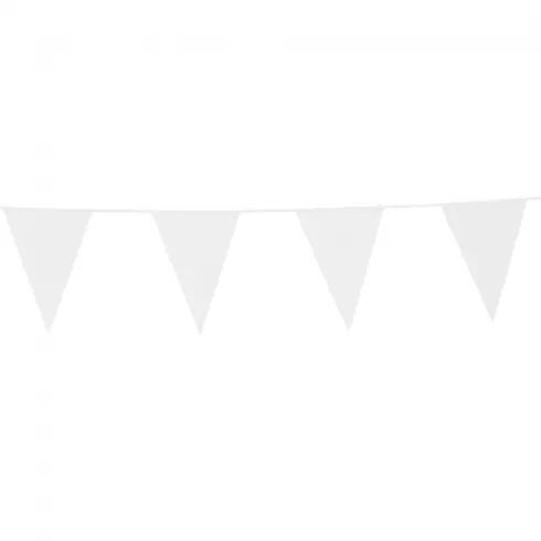 Flagbanner 10m. med 20 Hvide flag