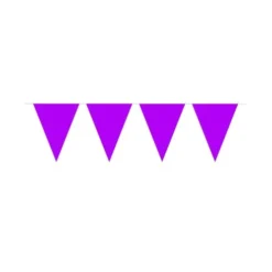 Flagbanner 10 m. med 20 LILLA flag