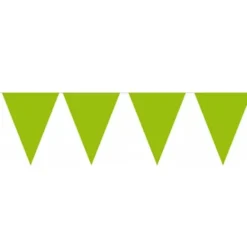 Flagbanner 10 m. med 20 LIMEGRØN flag