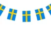 Flagguirlande, Sverige 10 A4 flag, 4m.