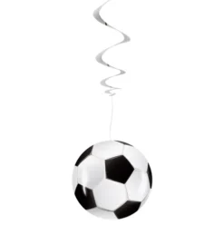 Fodbold dekorationsspiraler – 3 stk.