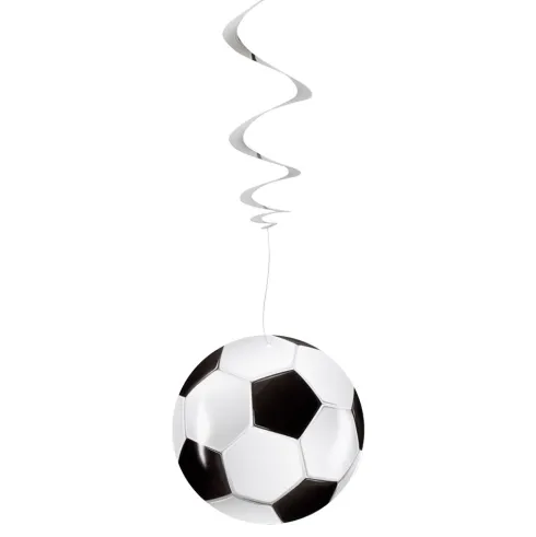 Fodbold dekorationsspiraler – 3 stk.