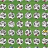 Fodbold stickers med glitter