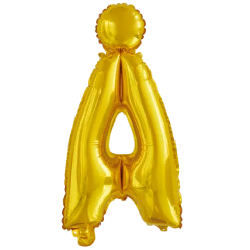 Folie ballon BOGSTAVER - GULD 102 cm