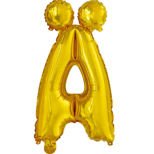 Folie ballon BOGSTAVER - GULD 102 cm
