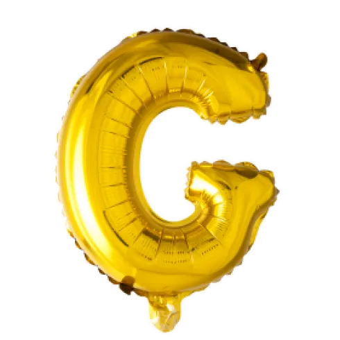 Folie ballon BOGSTAVER - GULD 102 cm