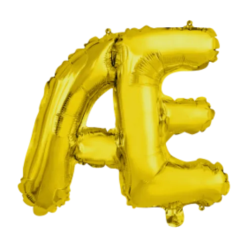 Folie ballon BOGSTAVER - GULD 102 cm