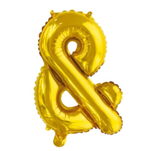 Folie ballon BOGSTAVER - GULD 102 cm