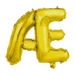 Folie ballon BOGSTAVER - GULD, 41 cm