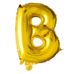 Folie ballon BOGSTAVER - GULD, 41 cm
