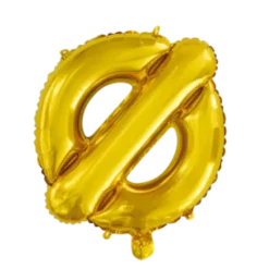 Folie ballon BOGSTAVER - GULD, 41 cm